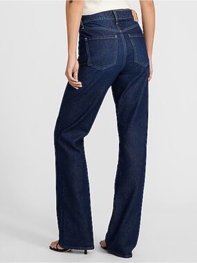Classic High-Rise Wide-Leg Jeans - Dark Blue